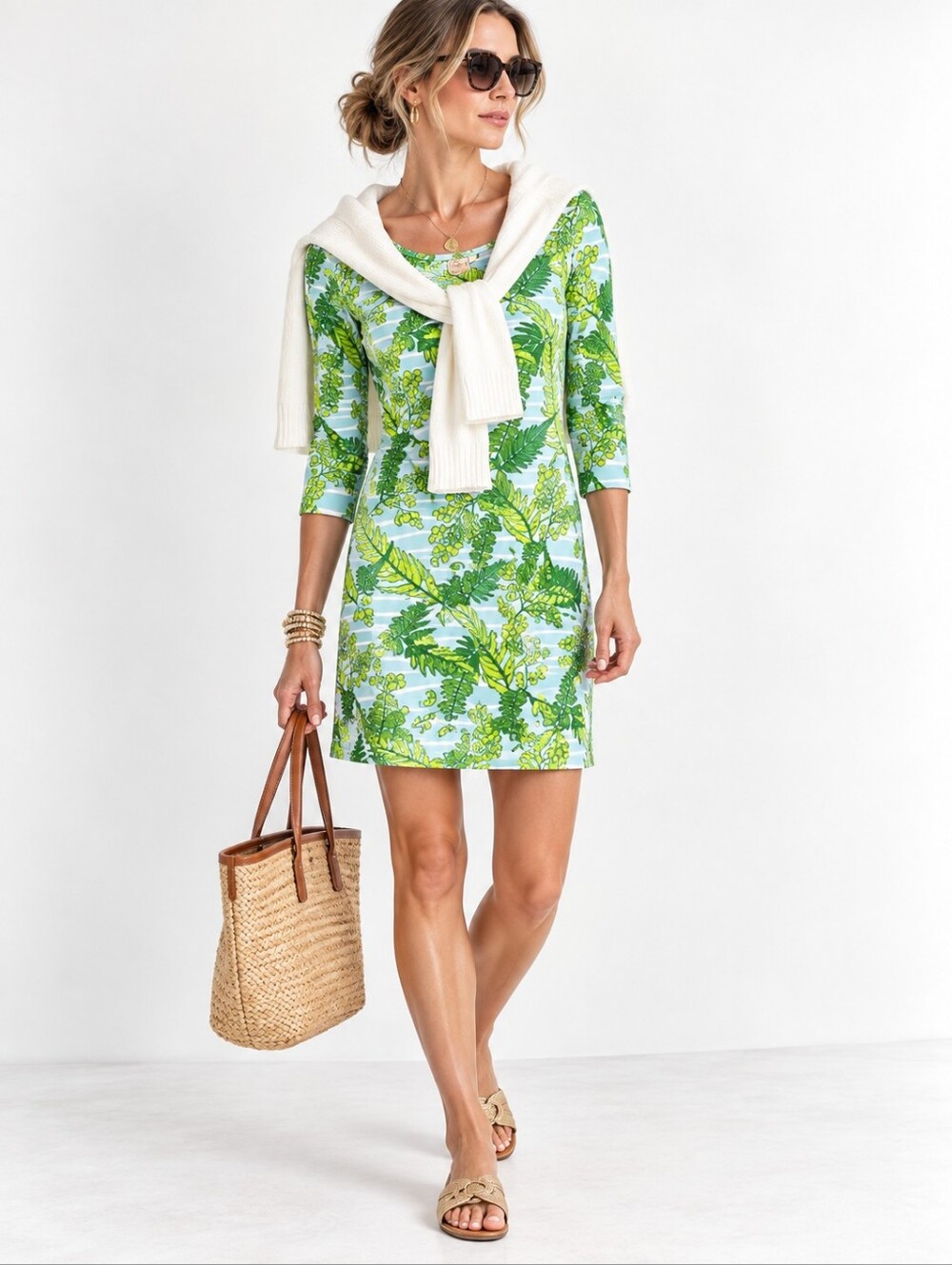 Persifor Palm Leaf Dress Kilpatrick NWT
